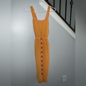 ORANGE MIDI FALL DRESS